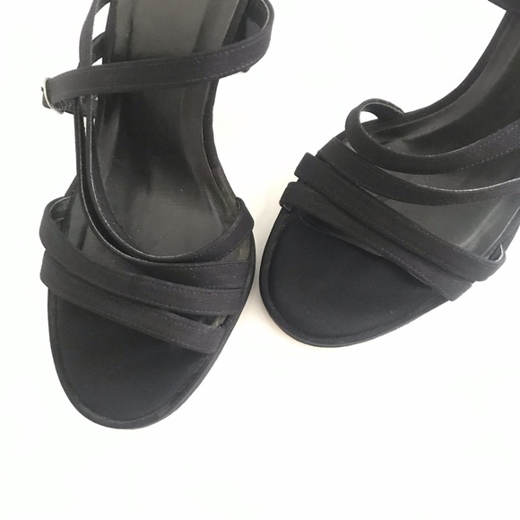 NINE WEST Womens Black Heeled Strappy Sandals Size 6.5 - Picture 3 of 13